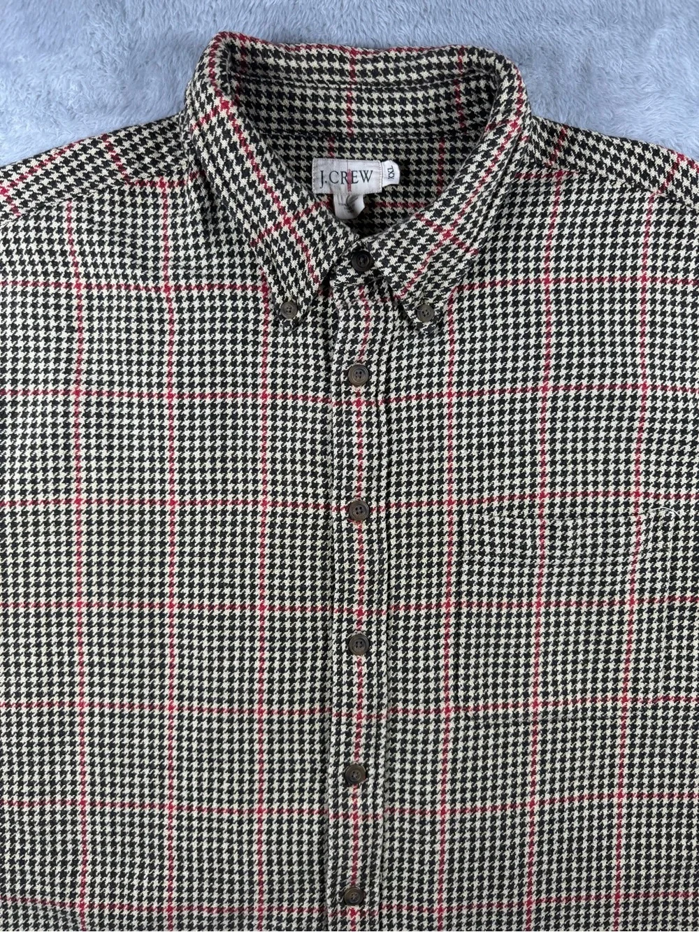 Vintage J.Crew Oarsman Heavyweight Houndstooth Button Down XXL